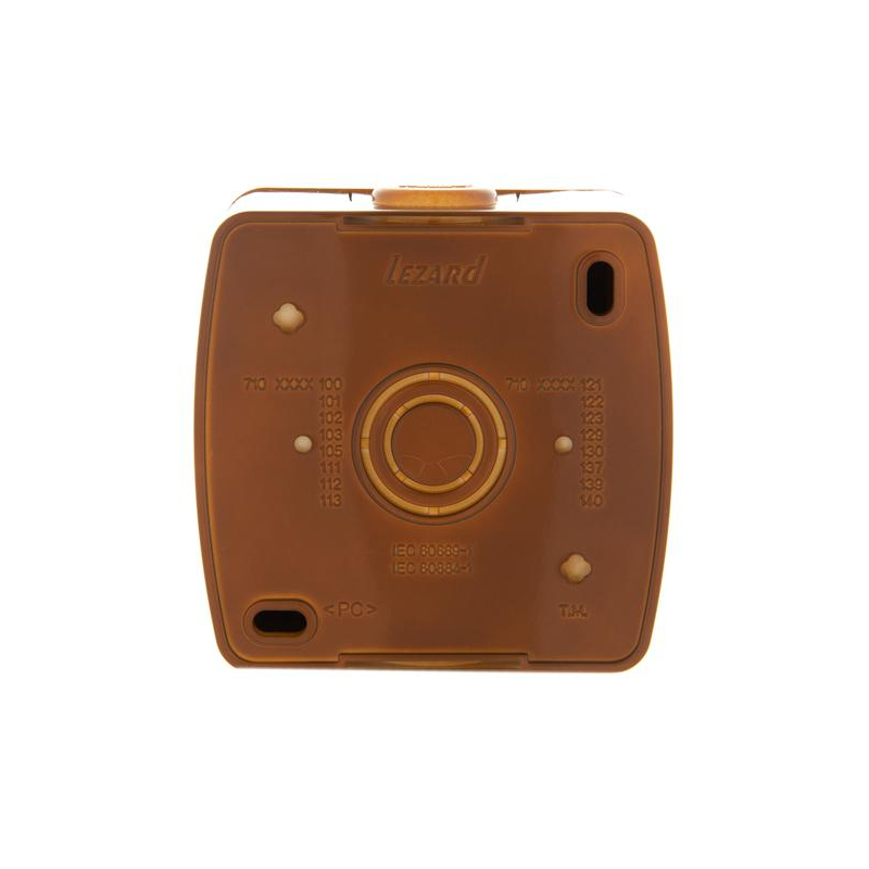 Розетка 1-м ОП Ната 16А IP20 с заземл. керамика сосна LEZARD 710-0800-122