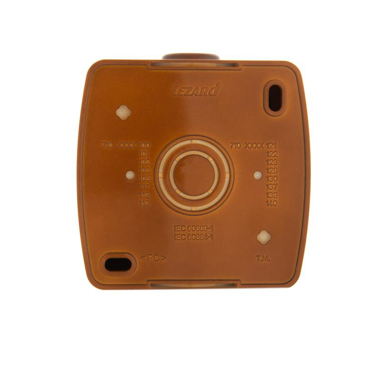 Розетка 1-м ОП Ната 16А IP20 с заземл. с крышкой керамика сосна LEZARD 710-0800-123