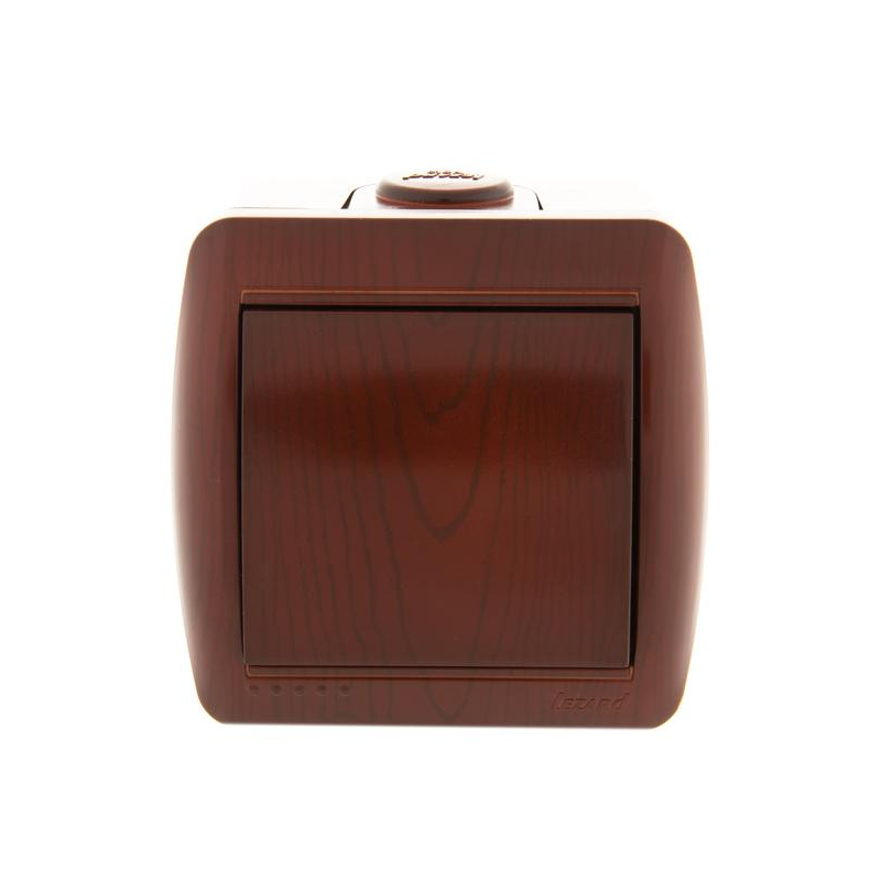 Выключатель 1-кл. ОП Ната 10А IP20 вишня LEZARD 710-0600-100