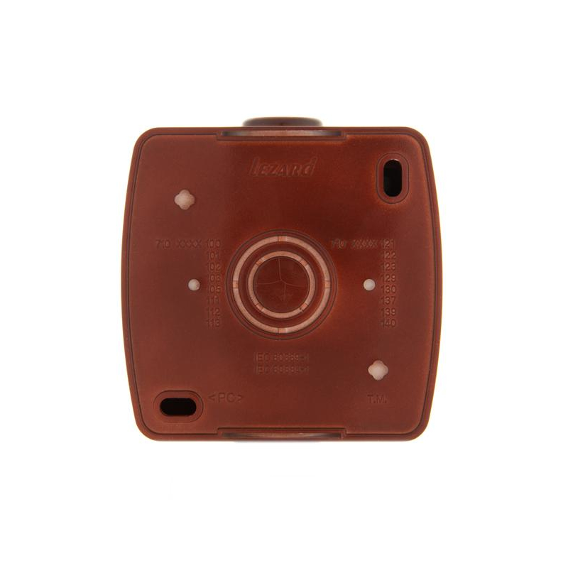 Розетка 1-м ОП Ната 16А IP20 без заземл. керамика вишня LEZARD 710-0600-121