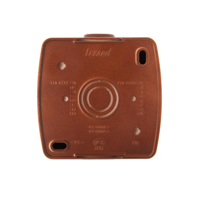 Розетка 1-м ОП Ната 16А IP20 с заземл. керамика вишня LEZARD 710-0600-122