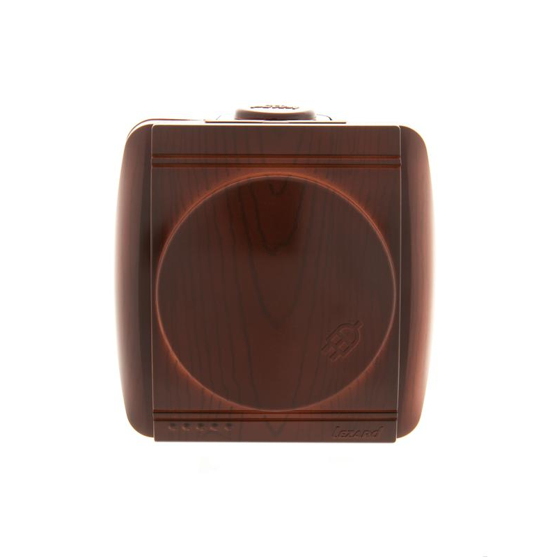 Розетка 1-м ОП Ната 16А IP20 с заземл. с крышкой керамика вишня LEZARD 710-0600-123