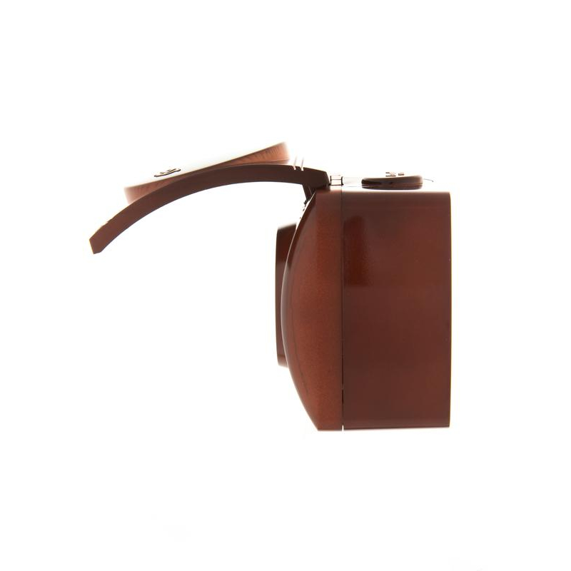 Розетка 1-м ОП Ната 16А IP20 с заземл. с крышкой керамика вишня LEZARD 710-0600-123