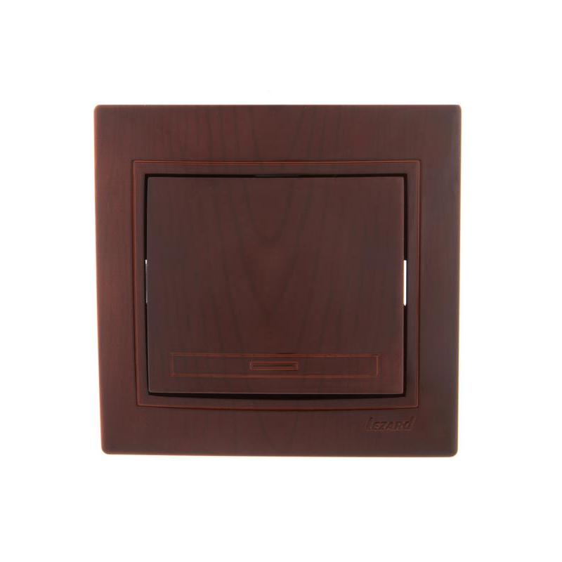 Выключатель 1-кл. СП Мира 10А вишня LEZARD 701-0601-100