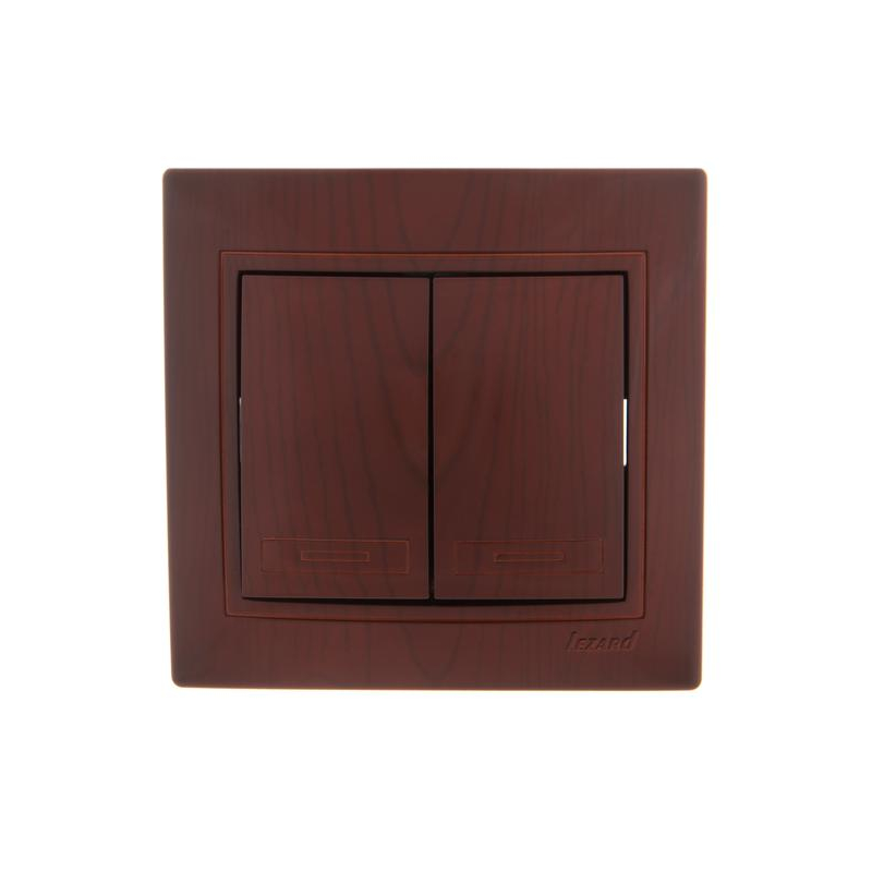 Выключатель 2-кл. СП Мира 10А вишня LEZARD 701-0601-101