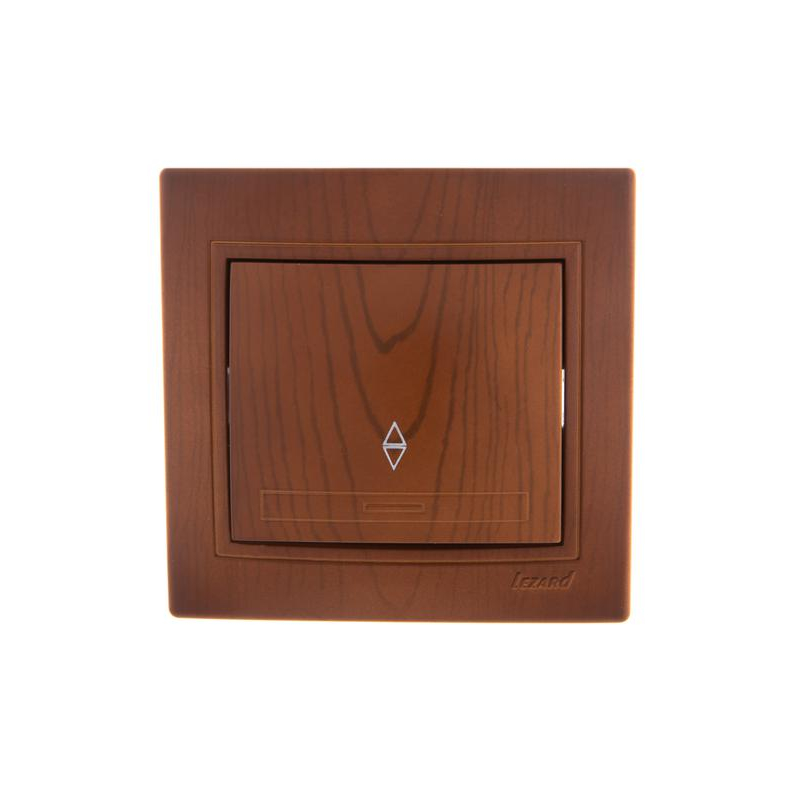 Выключатель проходной 1-кл. СП Мира 10А сосна LEZARD 701-0801-105