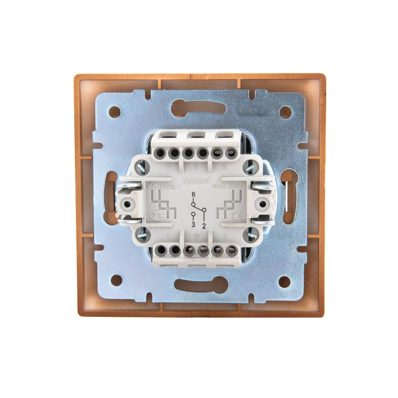 Выключатель проходной 1-кл. СП Мира 10А сосна LEZARD 701-0801-105