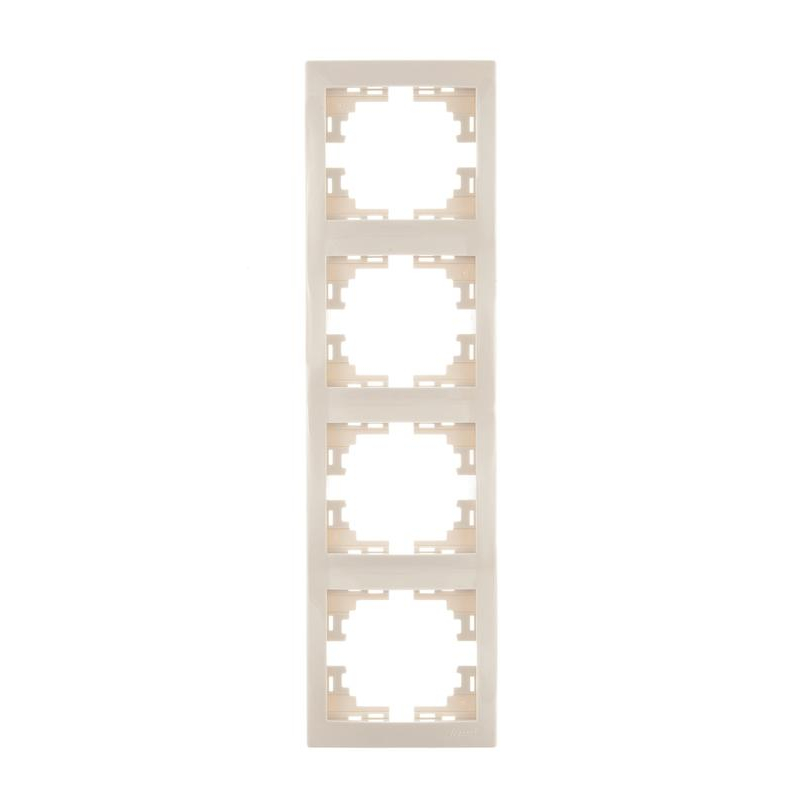 Рамка 4-м Мира верт. крем. LEZARD 701-0300-154