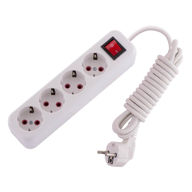 Удлинитель 4х3м с заземл. 16А IP20 с выкл. LEZARD 720-0403-402