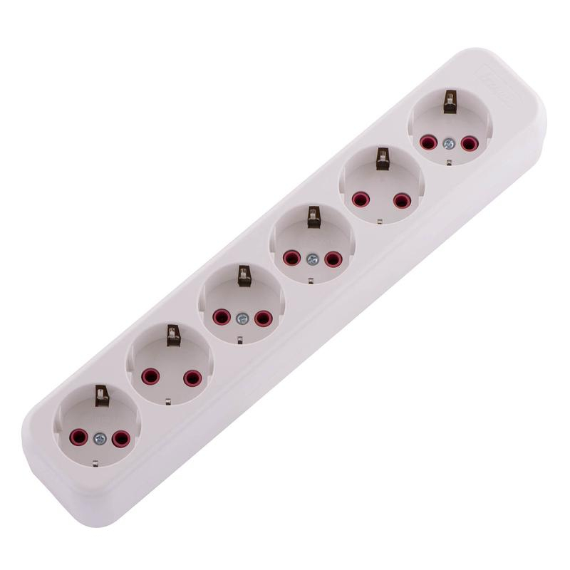 Колодка удлинителя 6-м с заземл. LEZARD 720-0600-601