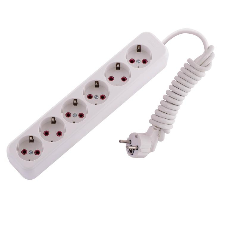 Удлинитель 6х2м с заземл. 16А IP20 LEZARD 720-0602-601