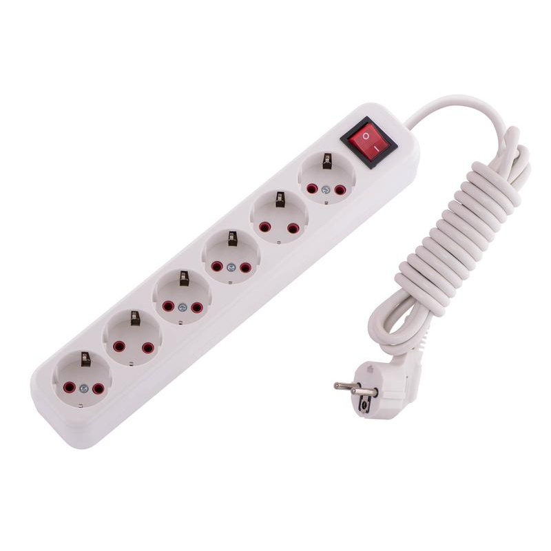 Удлинитель 6х3м с заземл. 16А IP20 с выкл. LEZARD 720-0603-602