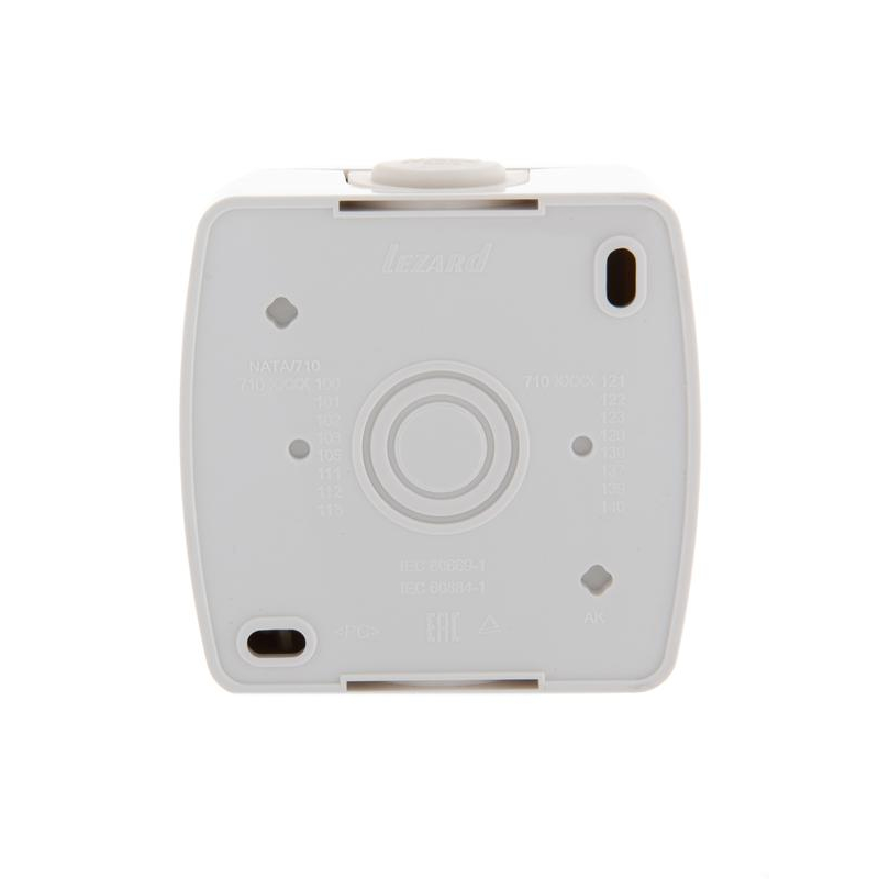 Розетка 1-м ОП Ната 16А IP20 с заземл. керамика бел. LEZARD 710-0200-122