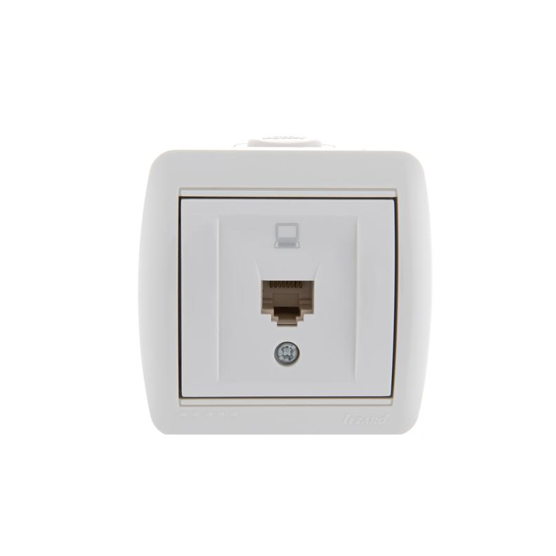 Розетка компьютерная 1-м ОП Ната RJ45 бел. LEZARD 710-0200-139