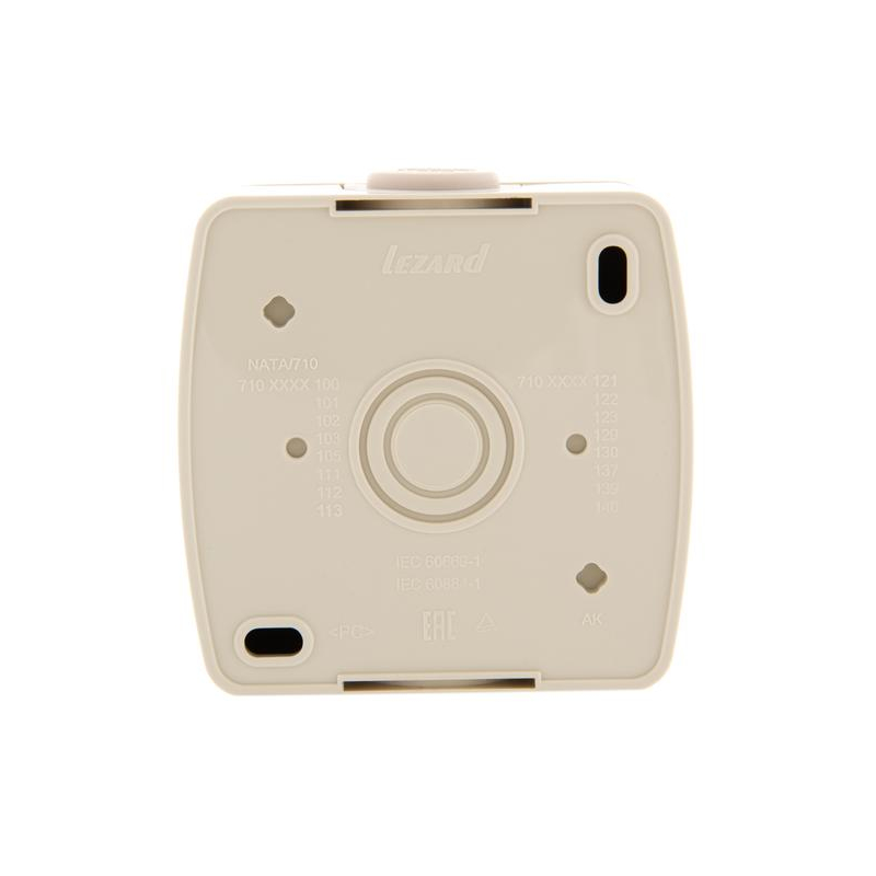 Выключатель 2-кл. ОП Ната 10А IP20 крем. LEZARD 710-0300-101