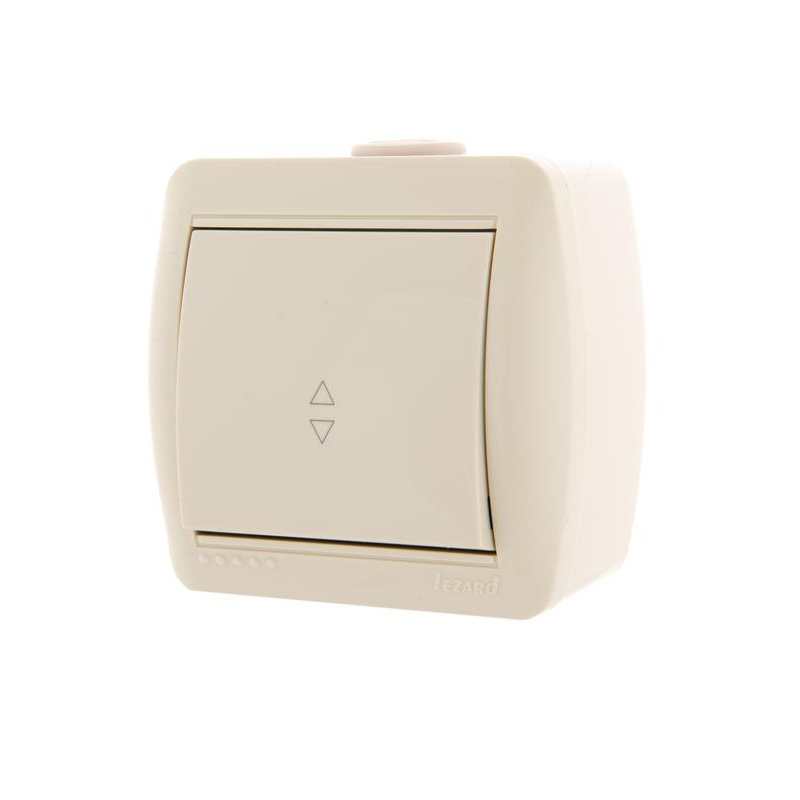 Выключатель проходной 1-кл. ОП Ната 10А IP20 крем. LEZARD 710-0300-105