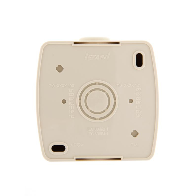 Выключатель 1-кл. ОП Ната 10А IP20 с подсветкой крем. LEZARD 710-0300-111