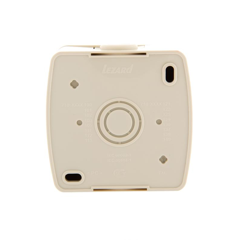 Выключатель 2-кл. ОП Ната 10А IP20 с подсветкой крем. LEZARD 710-0300-112