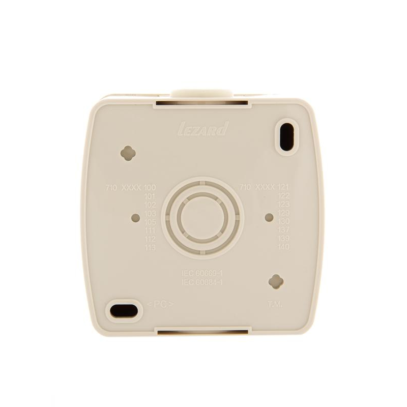 Розетка 1-м ОП Ната 16А IP20 с заземл. керамика крем. LEZARD 710-0300-122