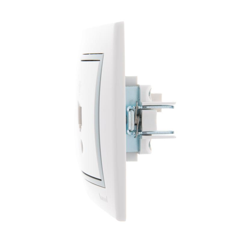 Розетка телефонная 1-м СП Мира RJ11 бел./сер. LEZARD 701-0215-137