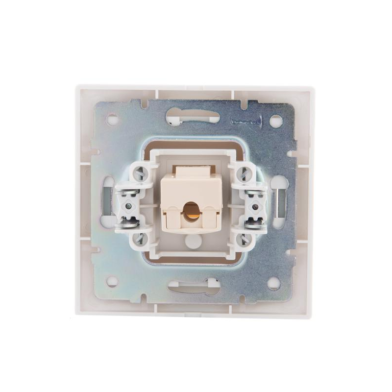 Розетка компьютерная 1-м СП Мира RJ45 бел./сер. LEZARD 701-0215-139