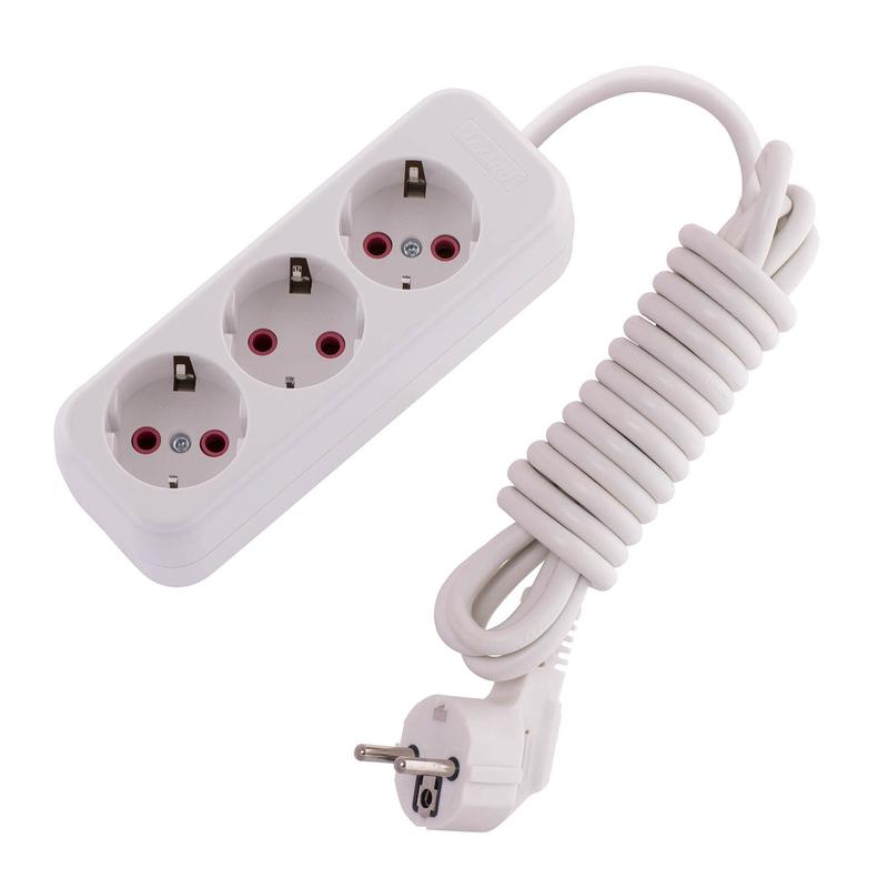 Удлинитель 3х3м с заземл. 16А IP20 LEZARD 720-0303-301