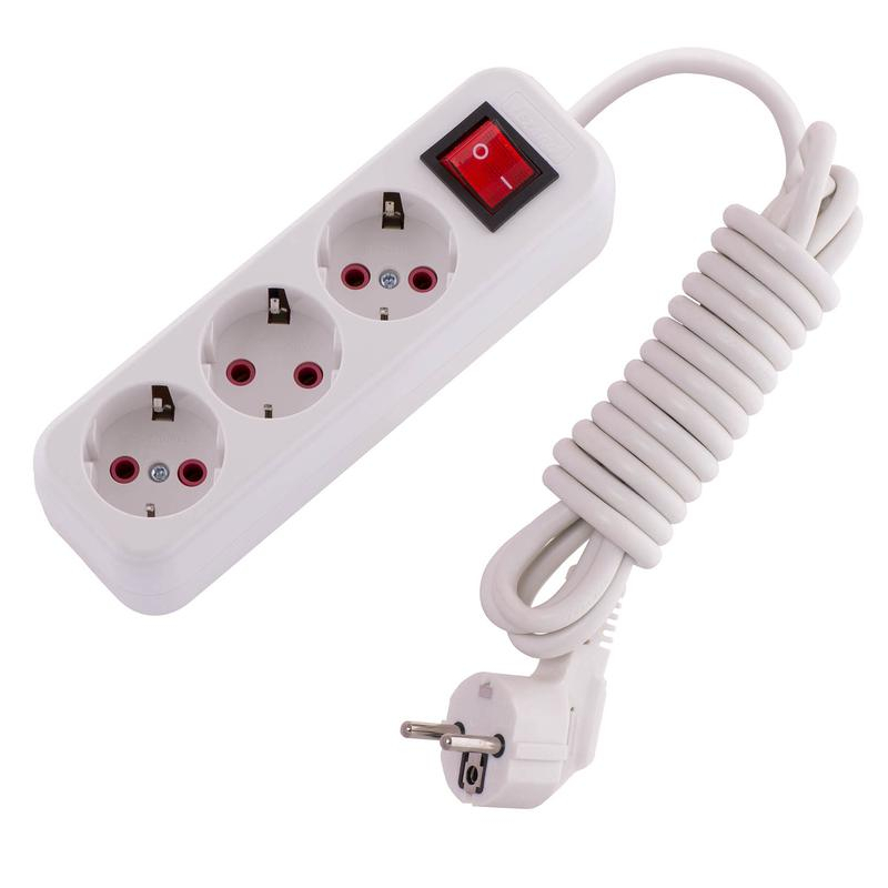 Удлинитель 3х3м с заземл. 16А IP20 с выкл. LEZARD 720-0303-302
