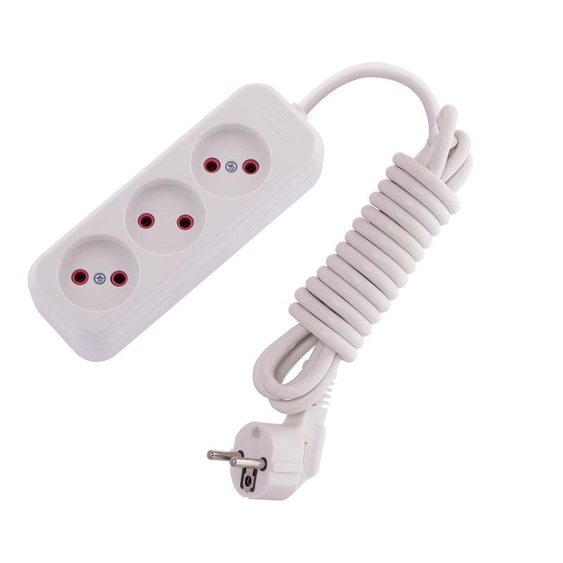 Удлинитель 3х3м без заземл. 10А IP20 LEZARD 720-0303-303