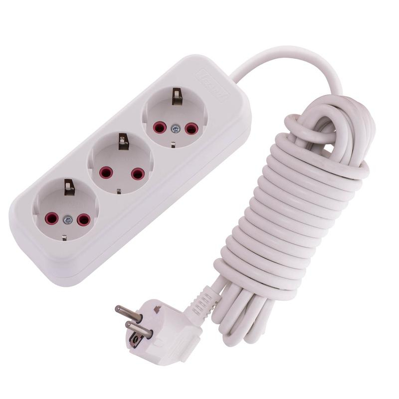 Удлинитель 3х5м с заземл. 16А IP20 LEZARD 720-0305-301