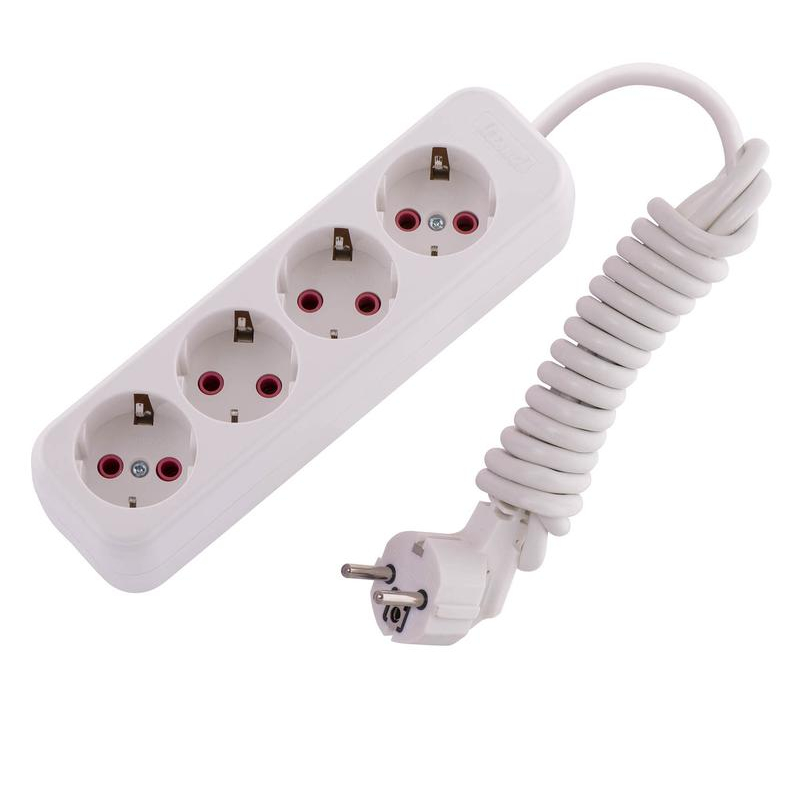 Удлинитель 4х2м с заземл. 16А IP20 LEZARD 720-0402-401