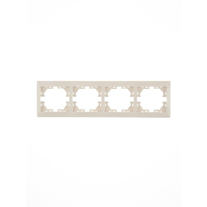 Рамка 4-м Мира горизонт. крем. LEZARD 701-0300-149