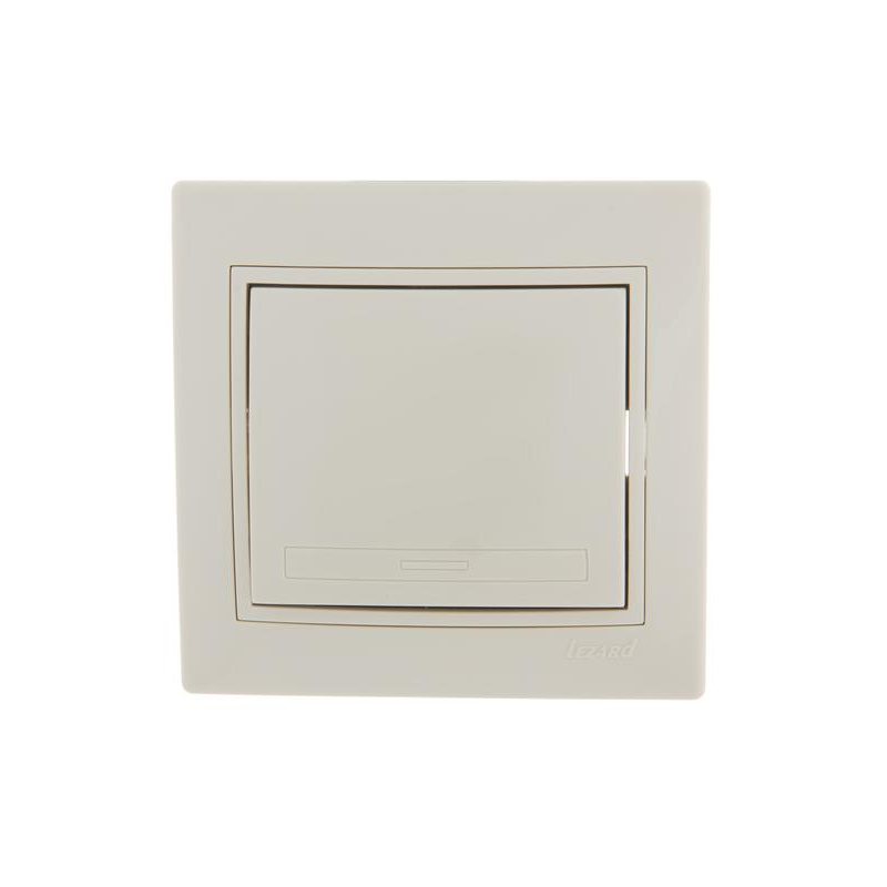 Выключатель 1-кл. СП Мира 10А IP20 со вставкой крем. LEZARD 701-0303-100