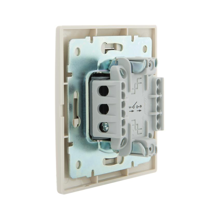 Выключатель 1-кл. СП Мира 10А IP20 со вставкой крем. LEZARD 701-0303-100