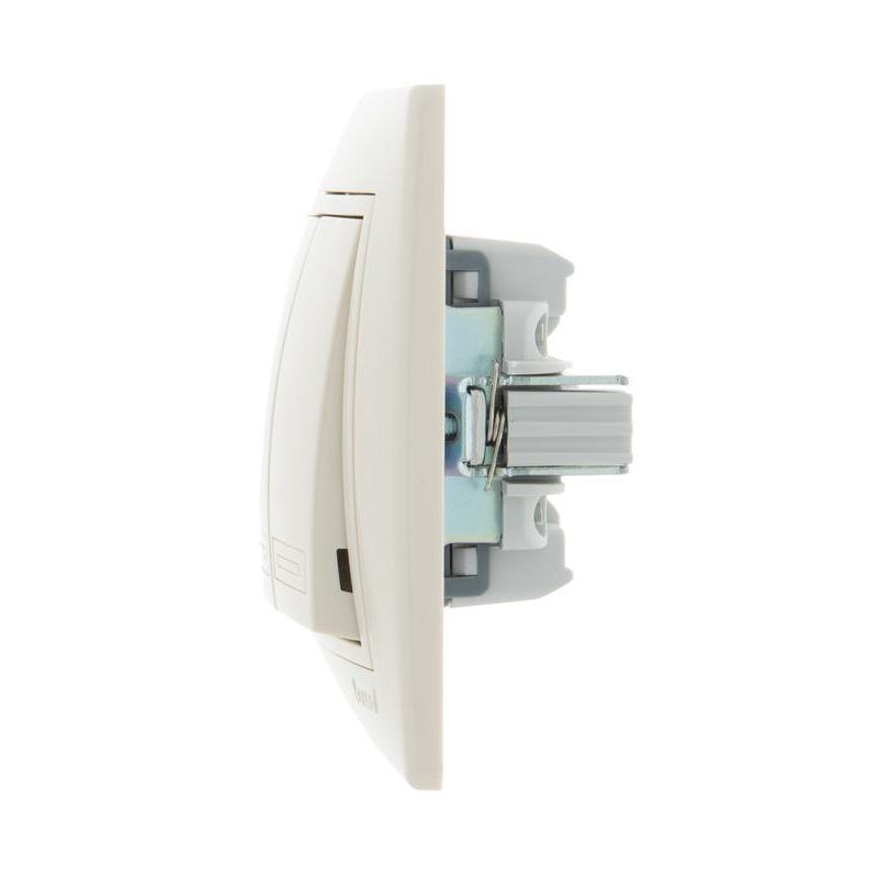 Выключатель 3-кл. СП Мира 10А IP20 со вставкой крем. LEZARD 701-0303-109