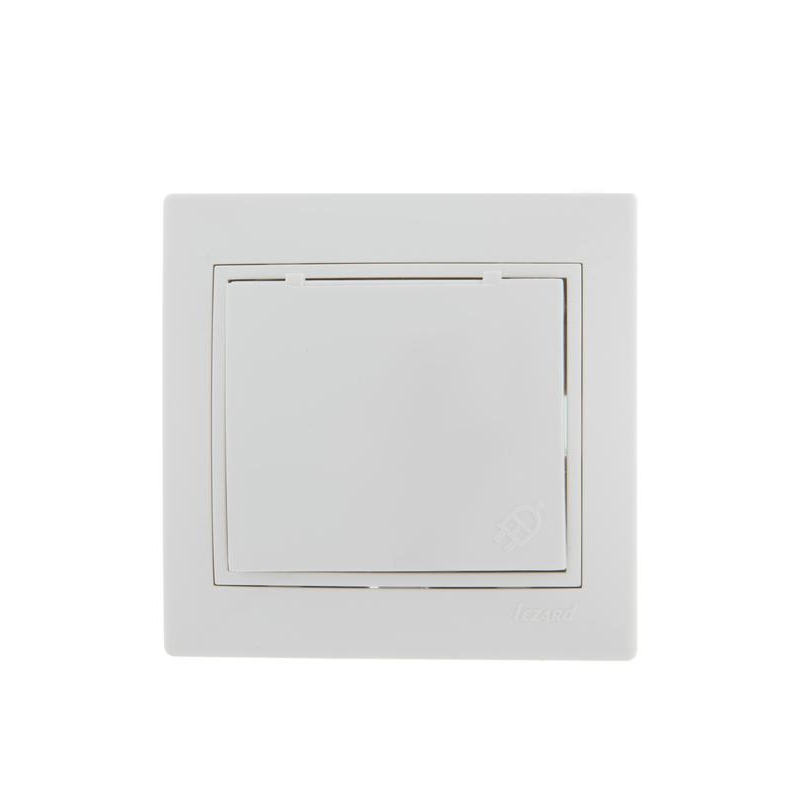 Розетка 1-м СП Мира 16А IP20 с заземл. с крышкой с бел. вставкой керамика бел. LEZARD 701-0202-123