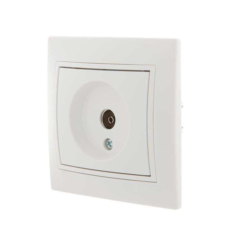 Розетка TV СП Мира проходная бел./бел. LEZARD 701-0202-129