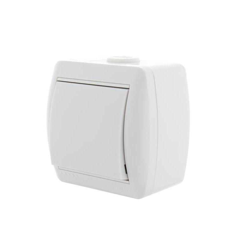 Выключатель 1-кл. ОП Ната 10А IP20 бел. LEZARD 710-0200-100