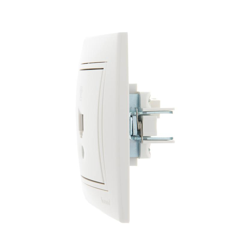 Розетка телефонная 1-м СП Мира RJ11 бел./бел. LEZARD 701-0202-137