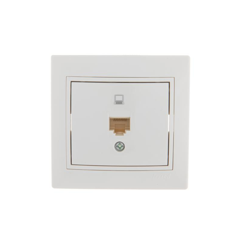 Розетка компьютерная 1-м СП Мира RJ45 бел./бел. LEZARD 701-0202-139 Розетка компьютерная 1-м СП Мира RJ45 бел./бел. LEZARD 701-0202-139