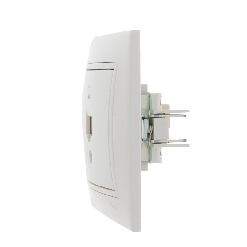 Розетка компьютерная 1-м СП Мира RJ45 бел./бел. LEZARD 701-0202-139