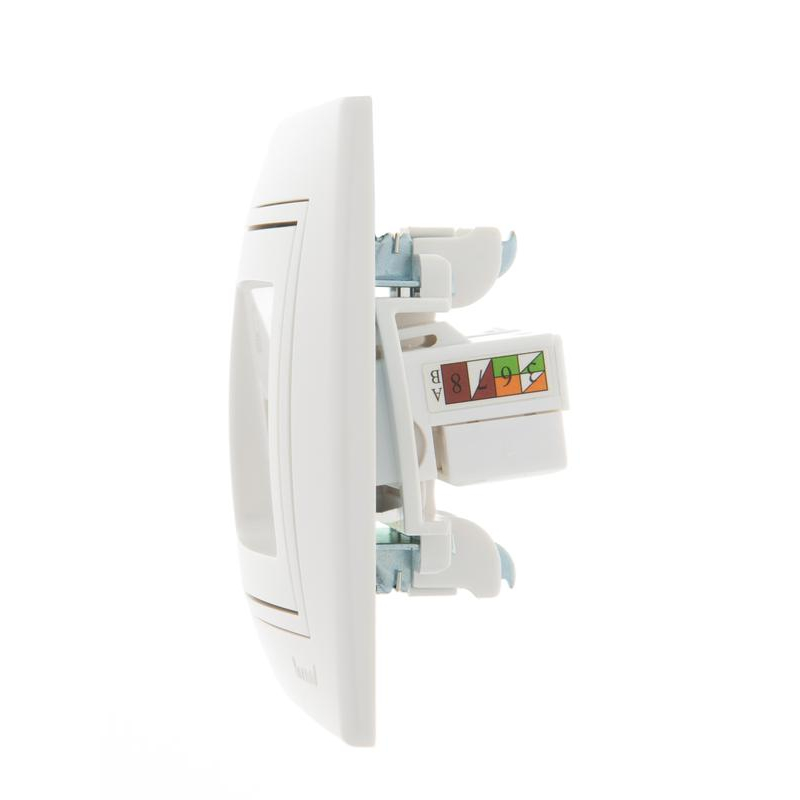 Розетка компьютерная 2-м СП Мира RJ45 бел./бел. LEZARD 701-0202-141