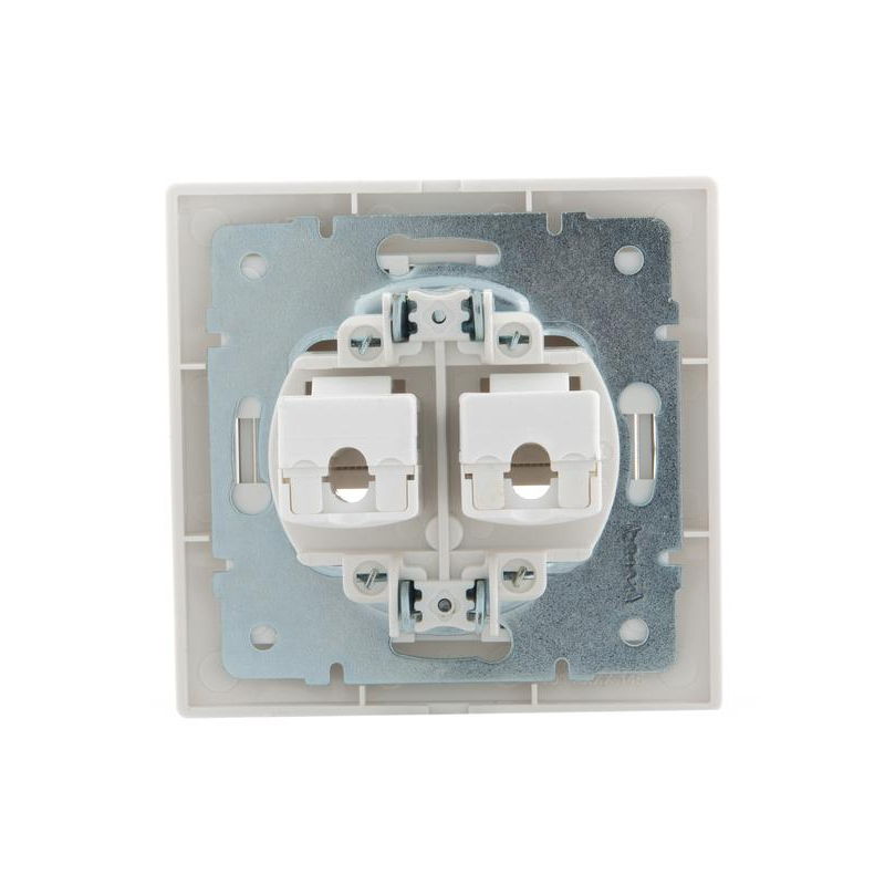 Розетка компьютерная 2-м СП Мира RJ45 бел./бел. LEZARD 701-0202-141