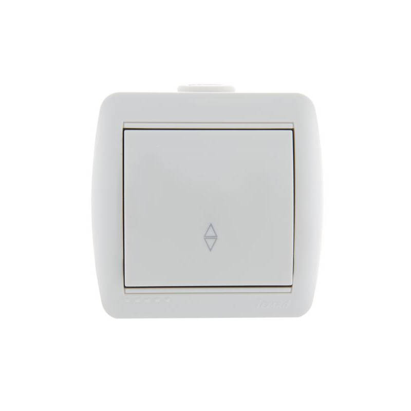 Выключатель проходной 1-кл. ОП Ната 10А IP20 бел. LEZARD 710-0200-105