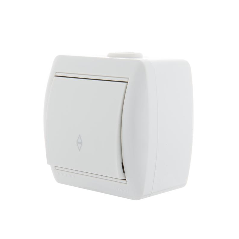 Выключатель проходной 1-кл. ОП Ната 10А IP20 бел. LEZARD 710-0200-105