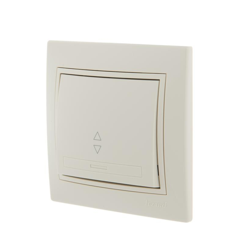 Выключатель проходной 1-кл. СП Мира 10А IP20 со вставкой крем. LEZARD 701-0303-105