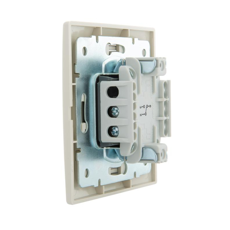 Выключатель проходной 1-кл. СП Мира 10А IP20 со вставкой крем. LEZARD 701-0303-105