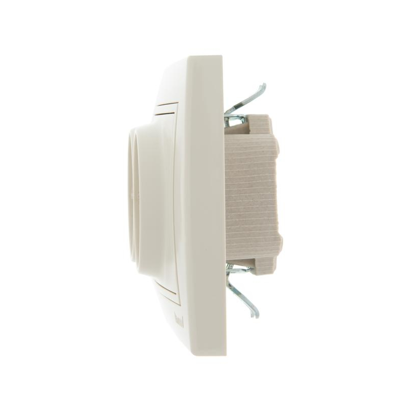 Розетка 2-м СП Мира 16А IP20 с заземл. со вставкой керамика крем. LEZARD 701-0303-127