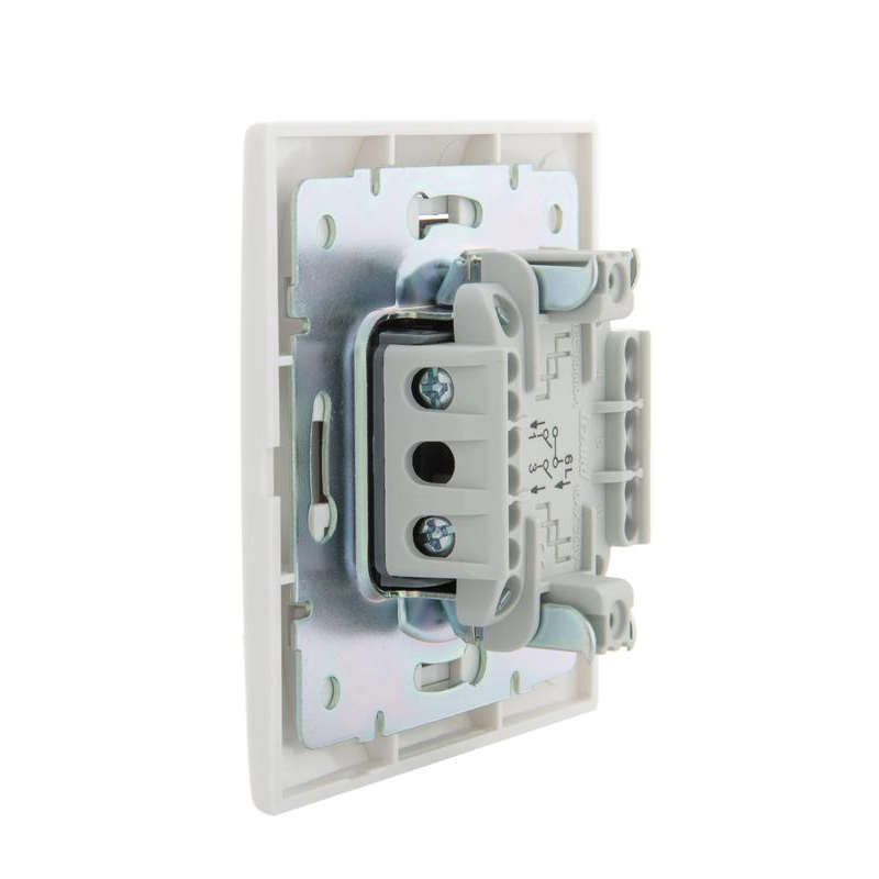 Выключатель кнопочный 1-кл. СП Мира бел/бел. LEZARD 701-0202-103