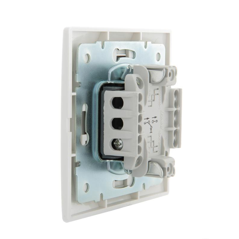 Выключатель кнопочный 1-кл. СП Мира бел/бел. LEZARD 701-0202-103