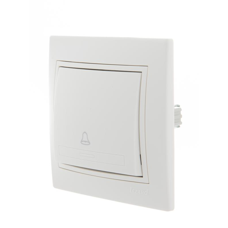 Выключатель кнопочный 1-кл. СП Мира бел/бел. LEZARD 701-0202-103